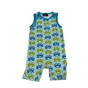 Maxomorra Short Playsuit Frogs Size 74/80 9-12 Months